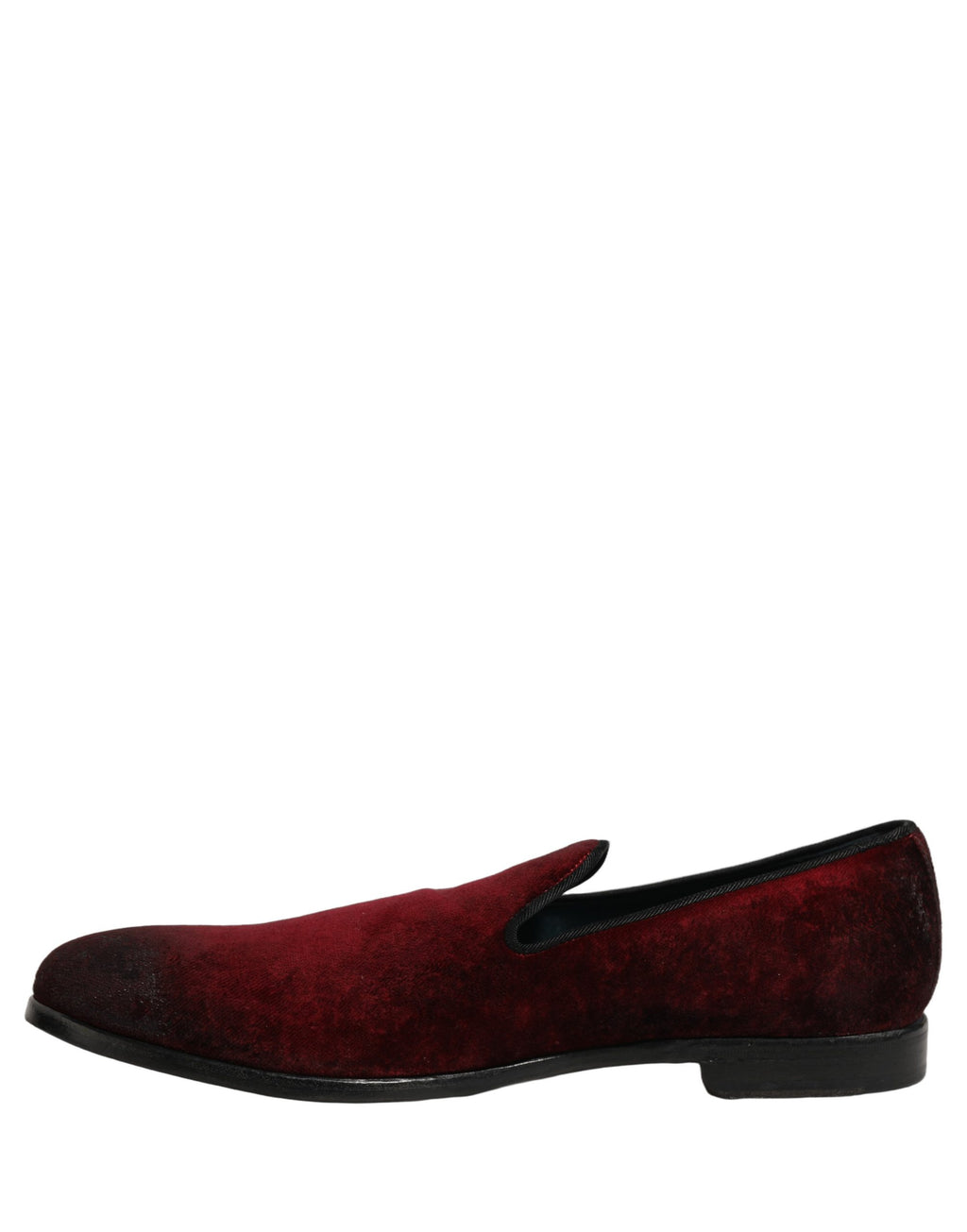 Dolce & Gabbana Maroon Suede Slip On Slippers Loafers Shoes