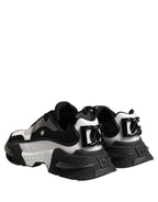 Dolce & Gabbana White Black Logo Airmaster Men Sneakers Shoes