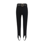 Self-Portrait Black Viscose Athletic Pants