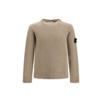 Stone Island Beige Wool Oves Aries Sweatshirt