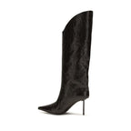 LE SILLA Black Calf Leather Bos Taurus High Heel Boots
