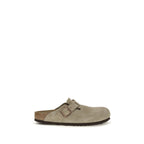 BIRKENSTOCK 1774 Beige Suede Leather Mules