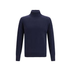 Aragona Cashmere Blue Cashmere Turtleneck