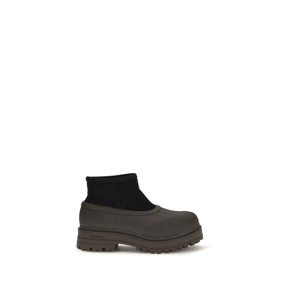 TRETORN Brown Rubber Ankle Boots