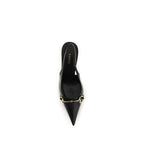 Gucci Black Calf Leather Bos Taurus High Heel Pumps