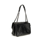 Saint Laurent Black Calf Leather Bos Taurus Shoulder Bag