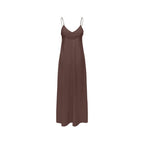 Only Brown Viscose Long Dress