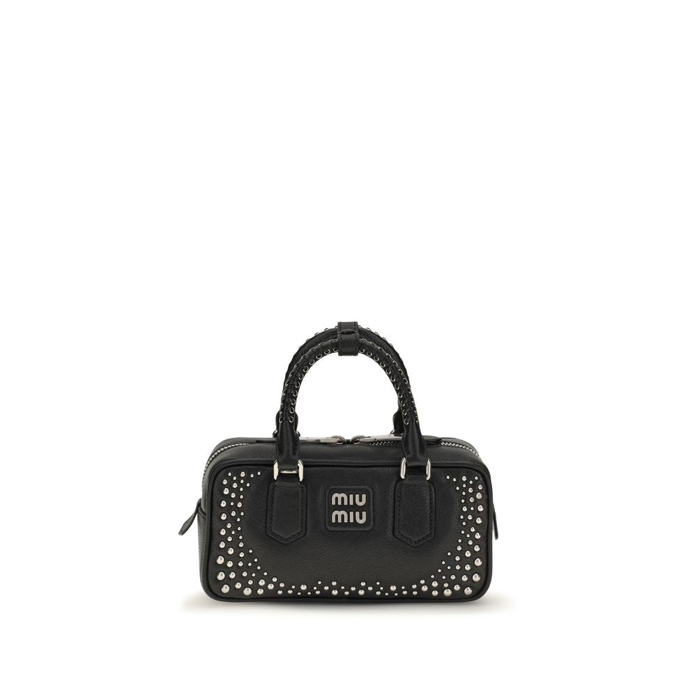 Miu Miu Black Calf Leather Bos Taurus Handbag
