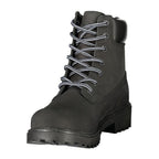 Lumberjack Black Leather Mens Sneaker