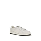 Fendi White Calf Leather Bos Taurus Athletic Sneakers