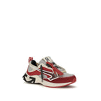 Off-White Red Polyester Athletic Sneakers