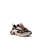 Off-White Multicolor Polyester Athletic Sneakers