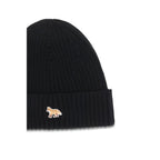 Maison Kitsuné Black Wool Oves Aries Beanie