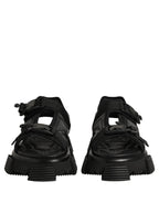 Dolce & Gabbana Black Logo Detailed Men Chunky Sandals Shoes