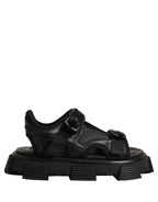Dolce & Gabbana Black Logo Detailed Men Chunky Sandals Shoes