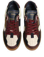 Dolce & Gabbana Multicolor Leather MIAMI Sneakers Men Shoes