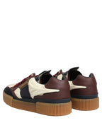 Dolce & Gabbana Multicolor Leather MIAMI Sneakers Men Shoes