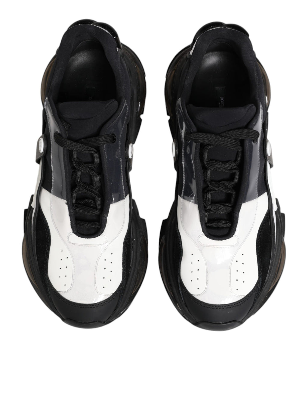 Dolce & Gabbana White Black Logo Airmaster Men Sneakers Shoes