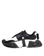 Dolce & Gabbana White Black Logo Airmaster Men Sneakers Shoes
