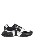 Dolce & Gabbana White Black Logo Airmaster Men Sneakers Shoes