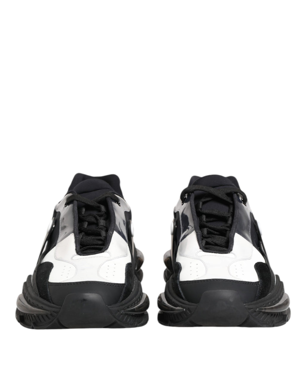 Dolce & Gabbana White Black Logo Airmaster Men Sneakers Shoes