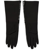 Dolce & Gabbana Black Polyester Patterned Short Length Gloves
