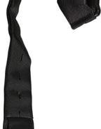 Dolce & Gabbana Men Black 100% Silk Adjustable Neck Papillon Bow Tie