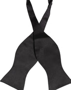Dolce & Gabbana Men Black 100% Silk Adjustable Neck Papillon Bow Tie