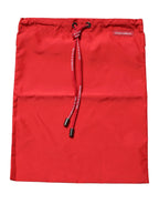 Dolce & Gabbana Red Polyester Drawstring Beach Shorts Swimwear