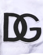 Dolce & Gabbana White DG Logo Men Drawstring Shorts Swimwear