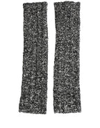 Dolce & Gabbana Sleeves Black Wool Blend Knitted Warmer Arm