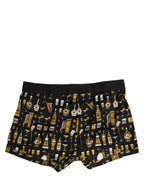 Dolce & Gabbana Black Cocktail Print Regular Boxer Underwear