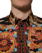 Dolce & Gabbana Cotton Tiger Carretto Long Sleeve Shirt
