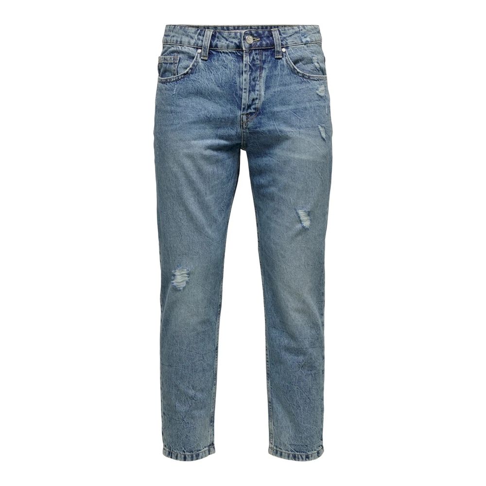 Only & Sons Blue Cotton Slim Fit Jeans