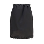 Prada Black Silk Midi Skirt