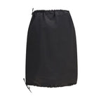 Prada Black Silk Midi Skirt