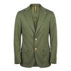 Roberto Pepe Luxury Green Cotton Men Jacket