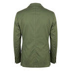 Roberto Pepe Luxury Green Cotton Men Jacket
