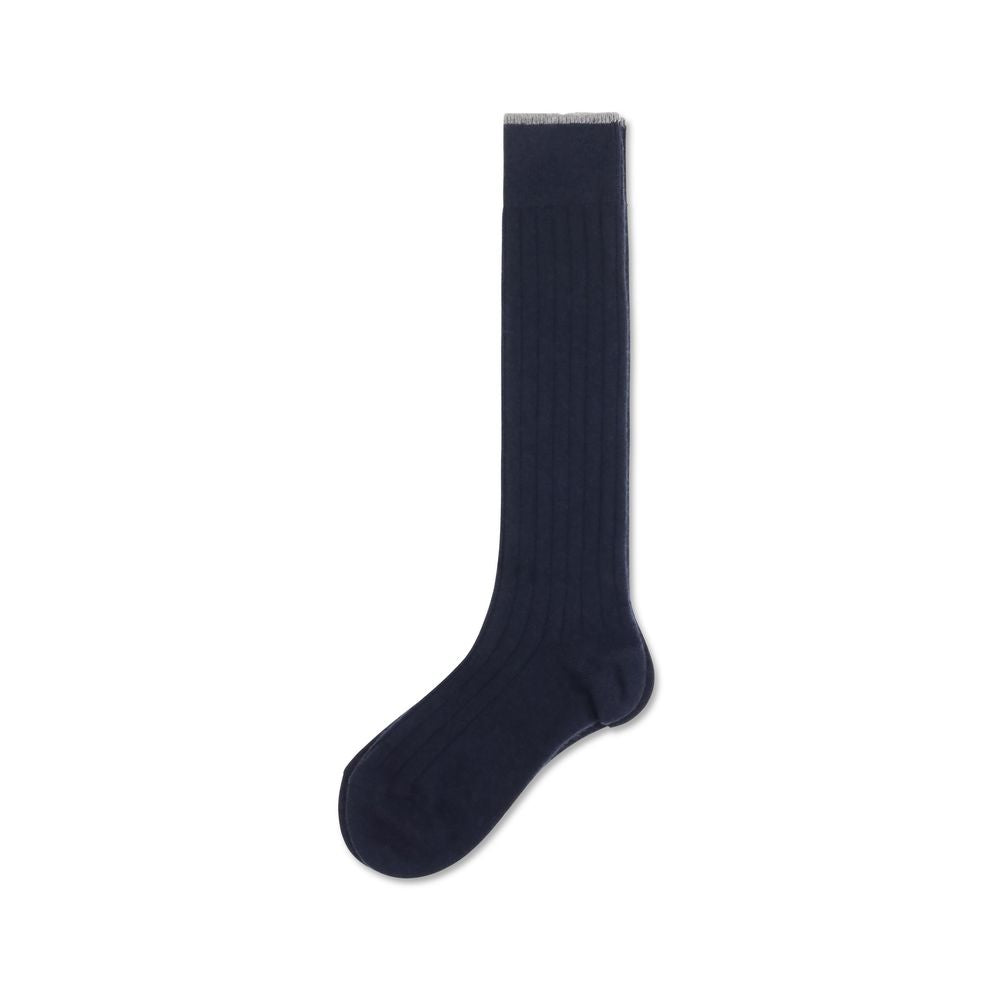 Brunello Cucinelli Blue Cashmere Socks