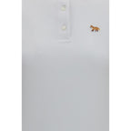 Maison Kitsuné White Cotton Polo Shirt