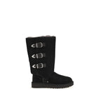 UGG Black Suede Leather Lace-Up Boots