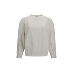 Brunello Cucinelli White Cotton Sweatshirt