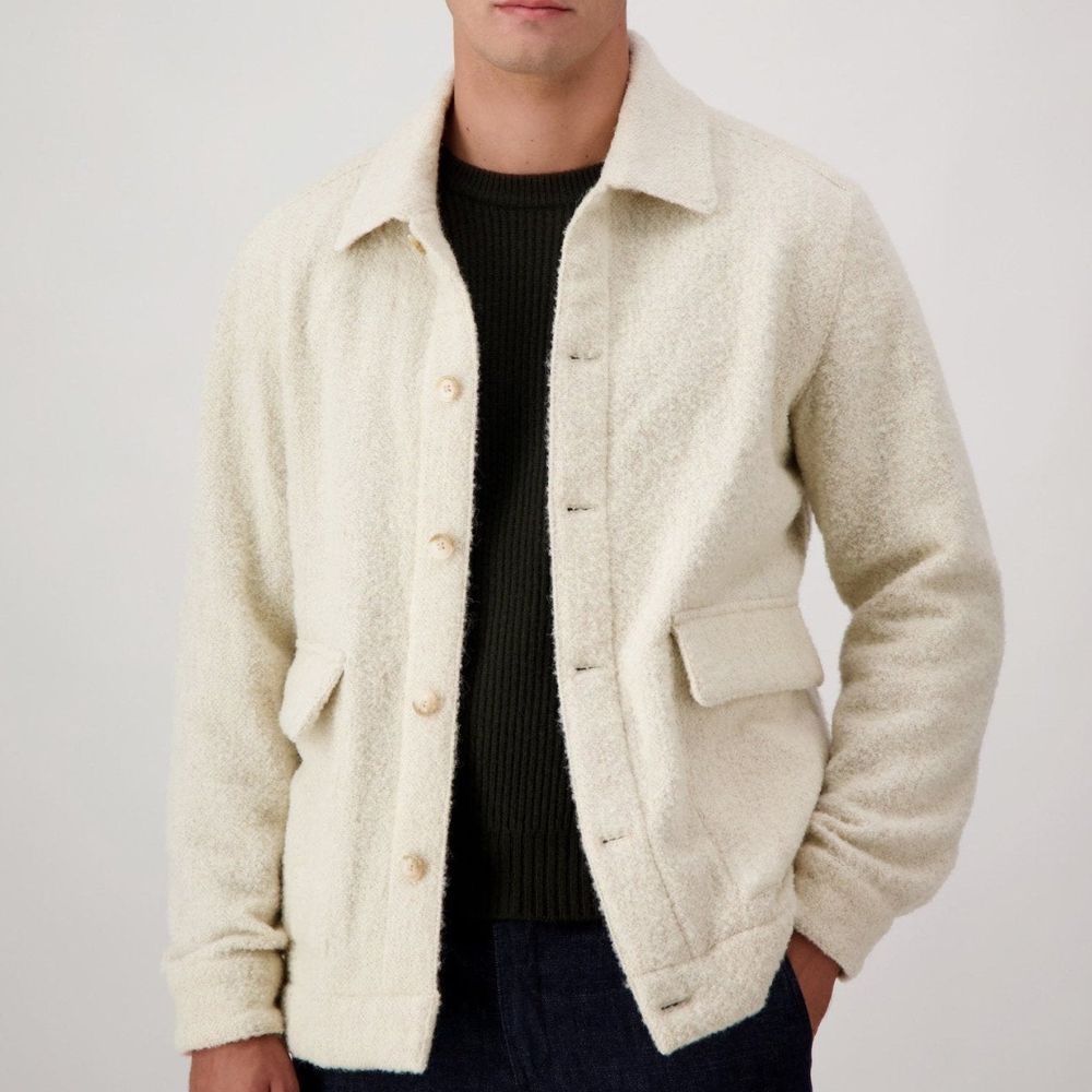 Autore Beige Virgin Wool Full-Length Jacket