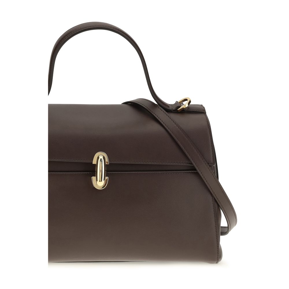 Savette Brown Calf Leather Bos Taurus Handbag