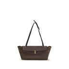 Savette Brown Calf Leather Bos Taurus Shoulder Bag