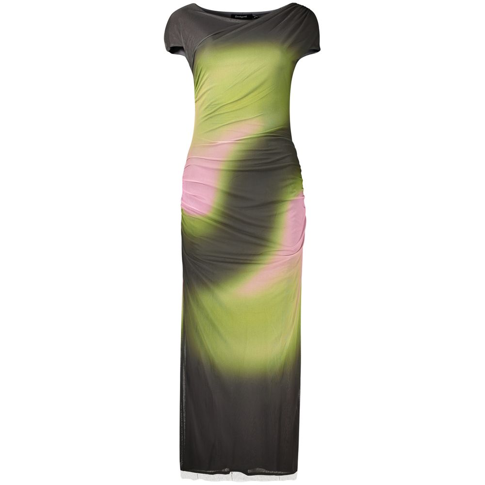 Desigual Green Polyester Casual Dress
