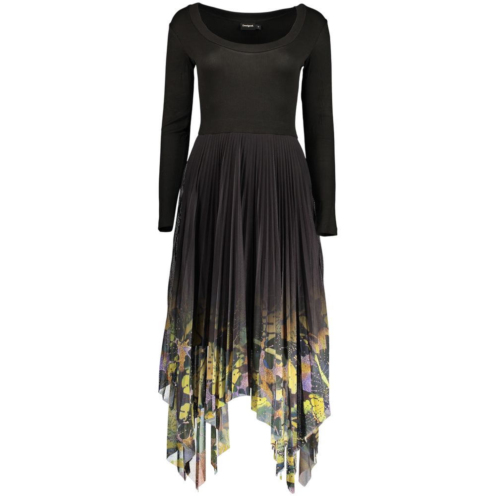 Desigual Black Polyester Casual Dress