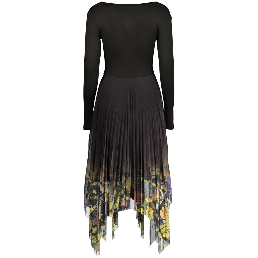 Desigual Black Polyester Casual Dress