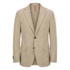 Roberto Pepe Luxury Beige Cotton Men Jacket