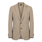 Roberto Pepe Luxury Beige Linen Men Jacket